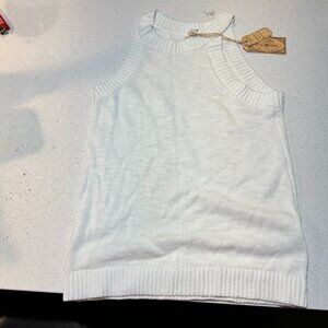 Fat Face Florence Vest White Size US 4 100% Cotton